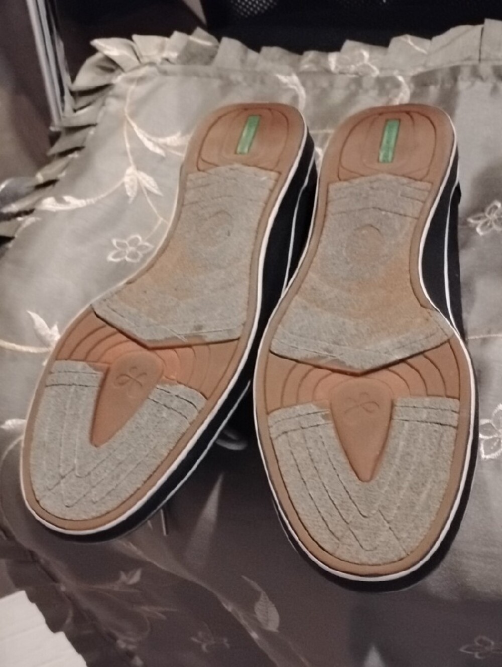 Grasshoppers Black Canvas Slip-On Loafers Size 11 - Picture 3 of 5